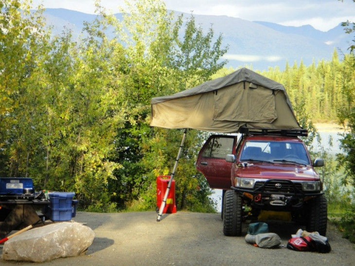 خيمة التخييم في الهواء الطلق سقف السيارة أعلى