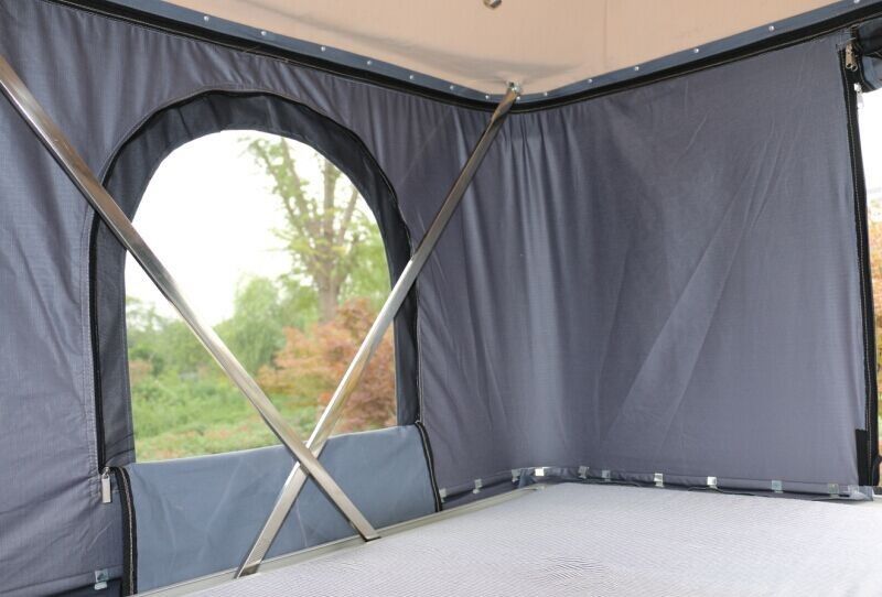 جودة عالية طبقة واحدة من الألياف الزجاجية قذيفة غطاء صلب قماش سقف أعلى خيمة