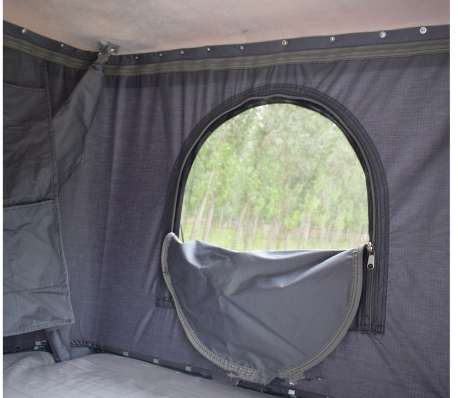 جودة عالية طبقة واحدة من الألياف الزجاجية قذيفة غطاء صلب قماش سقف أعلى خيمة مع المظلة الجانبية