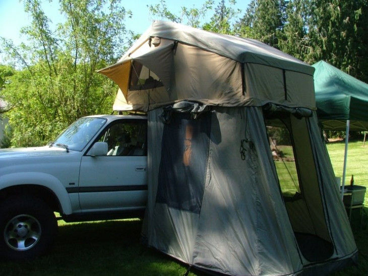 خيمة أعلى سقف منبثق مقاوم للحشرات مع مرتبة رغوة عالية الكثافة