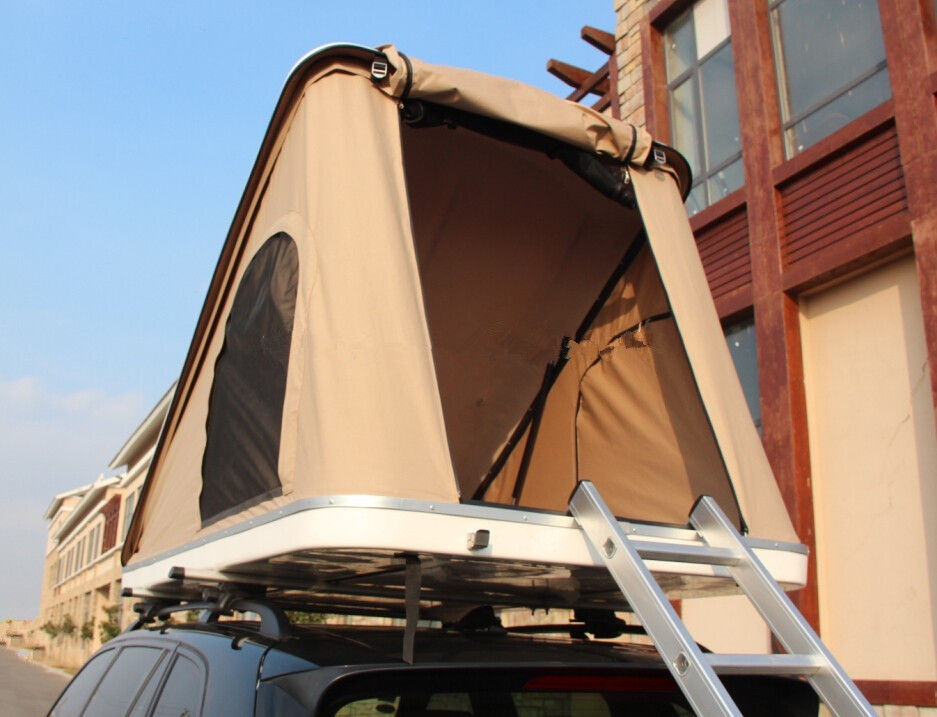 خيمة جانبية جديدة مفتوحة من الصعب على السطح العلوي ، خيمة سقف سقفية مثلثة بغطاء ABS